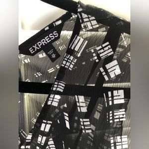 Sheer Lined Mini Dress by EXPRESS Brand